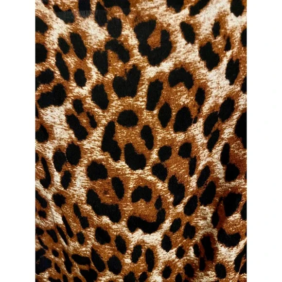 Talbots Leopard Print Cinched Waist Midi Size 14 - Picture 8 of 10